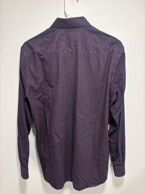 Banana Republic Purple Patterned Men's Dress Shirt Large